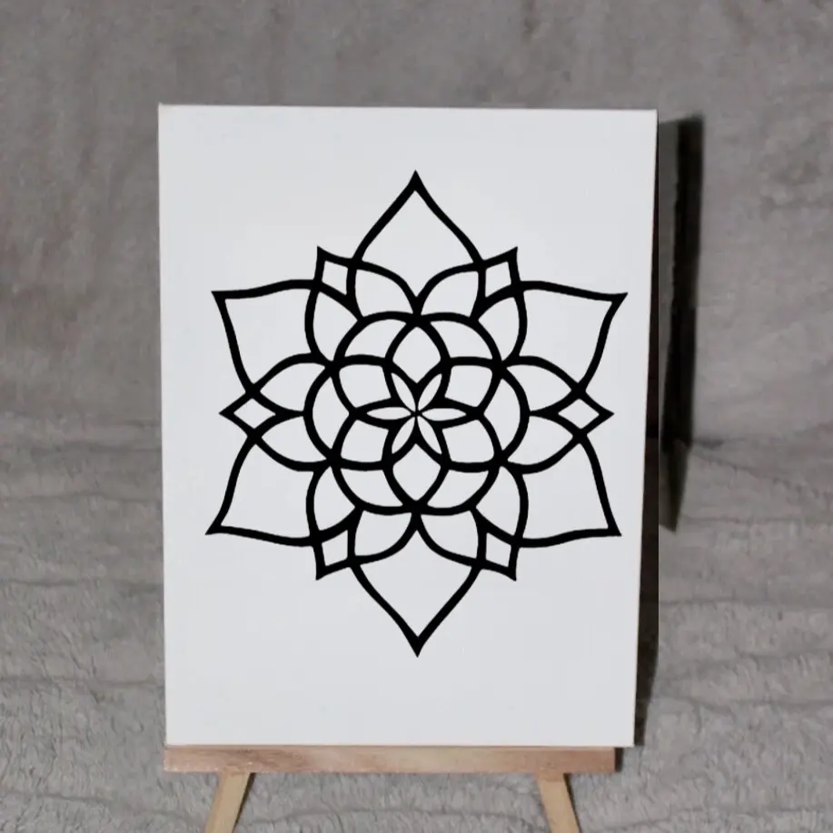 11x14 Canvas with Pre-Designed Floral Pattern