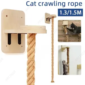 Cat Wall Climbing Sisal Rope Cat Climber Tree Wall  Climbing Tower Toy Indoor Cats Posts Kitten Rope Ladder Suitable for Playing