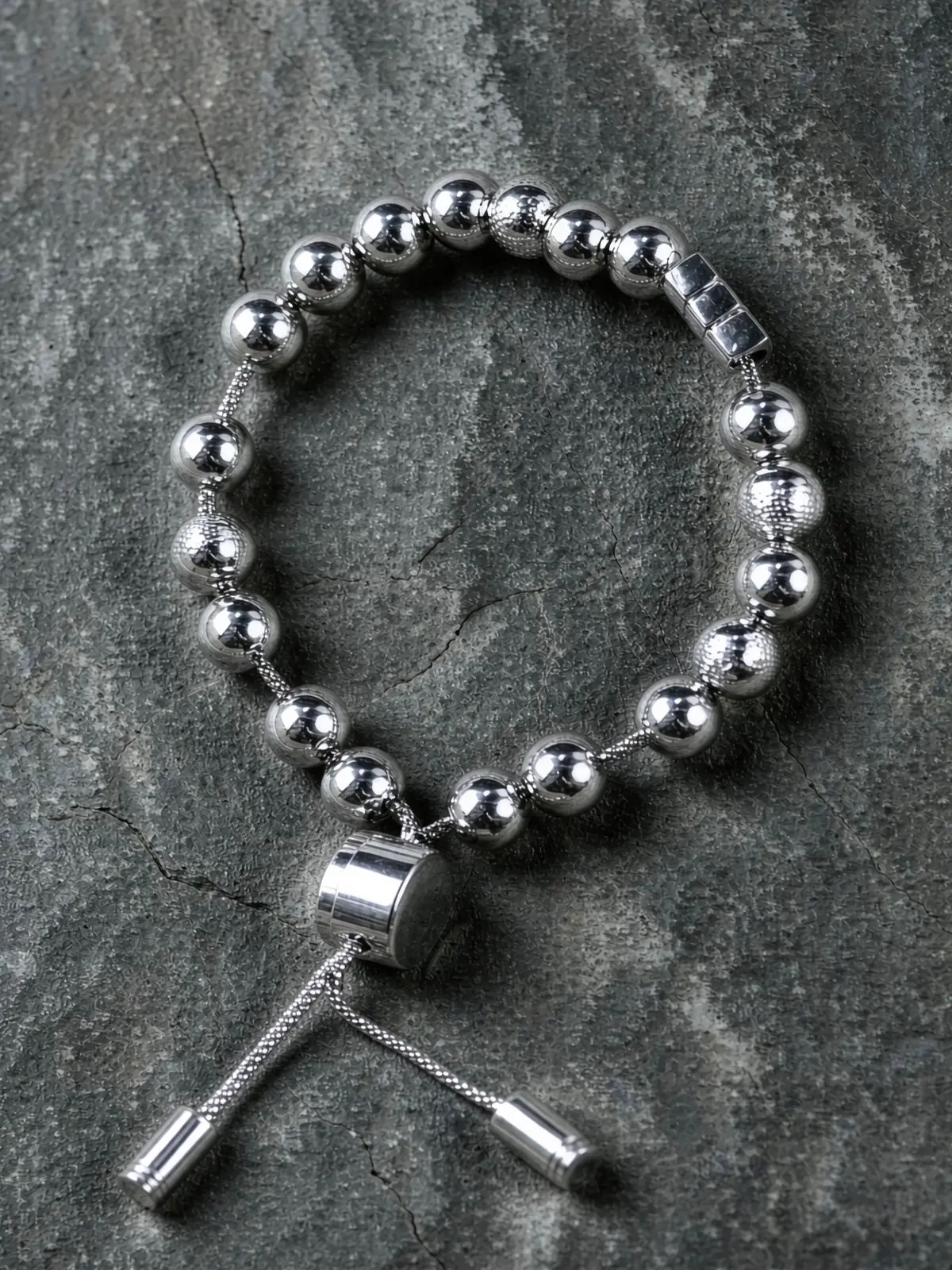 Dainty Initial & Faux Pearl Bracelet – Adjustable Silver Chain, Minimalist Stacking Jewelry for Women, Everyday Layering Gift