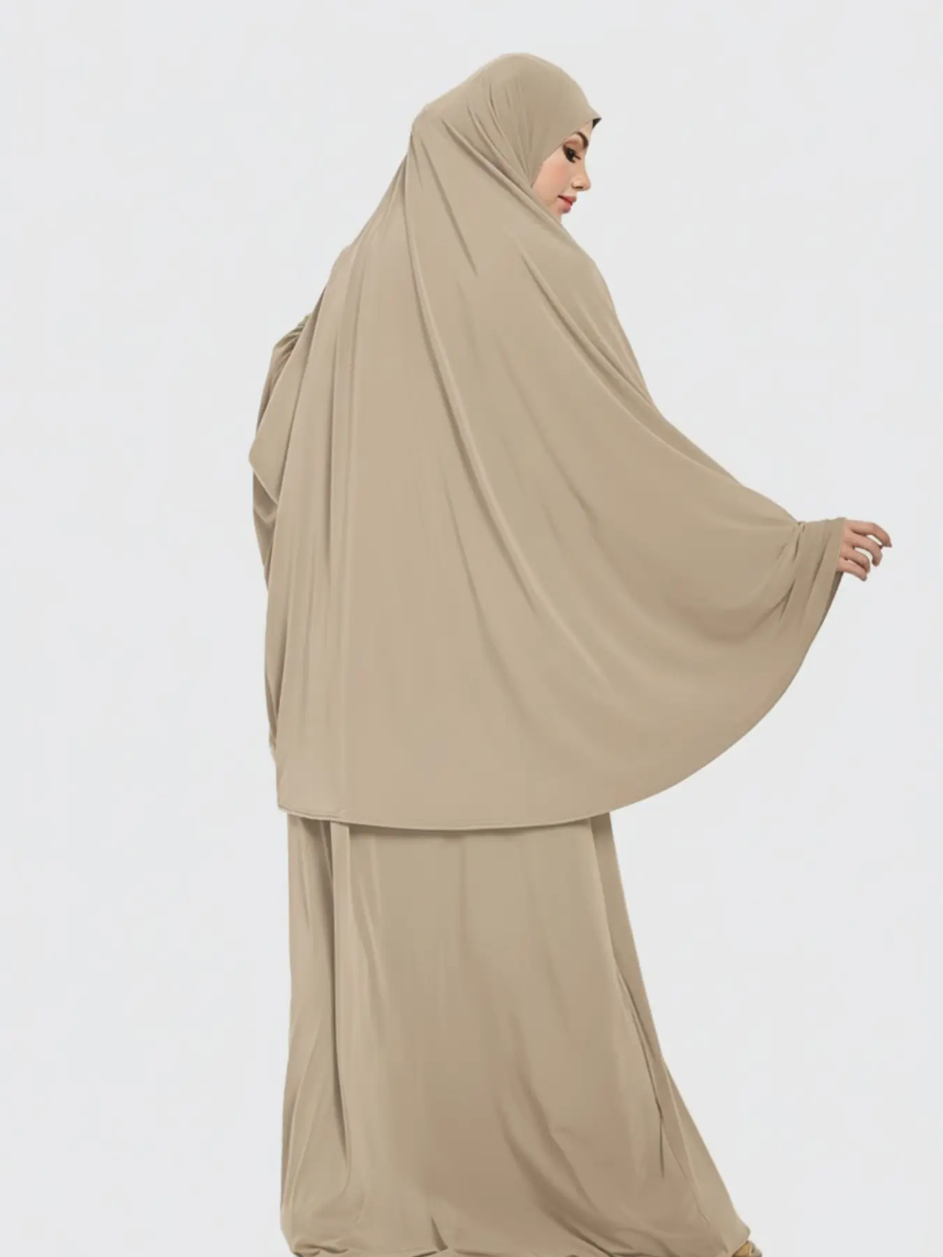 Women Muslim Full Cover Neck Hijab, Turban Hijab, Elegant Plain Design, Suitable for All Seasons, Casual Style, Perfect for Daily Wear