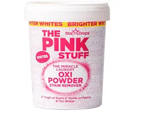Stardrops - The Pink Stuff - The Miracle Laundry Oxi Powder Stain Remover Specifically Formulated for Whites, 1 kg