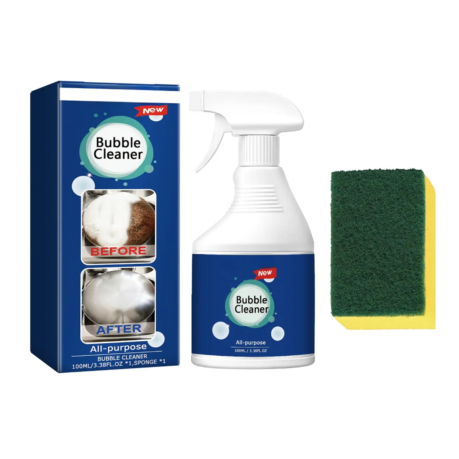 Viral Magic Bubble Cleaner Heavy Duty Kitchen Degreaser No Scrub Range Hood Stove Wall Utensils Oil Stain Remover TikTok Made Me Buy It