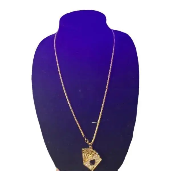 Gold Necklace Ace Cards