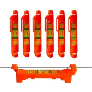 7 pcs Hanging Bubble Line Level for Building Trades, Engineering, Surveying, Metalworking and other Equipment Measure (Orange-Red - 7 Pack)