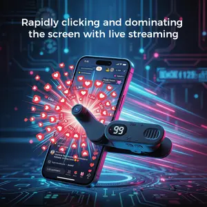 2026 Rechargeable version Automatic Clicker - Auto Clicker Speed Tool – Fast Screen Tap Simulator for Smartphones and Controllers | Smart Trigger for Shopping, Rewards, Live Broadcast Likes and Tasks Portable Selfie