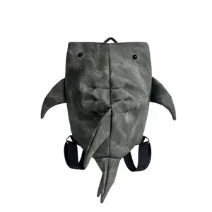 Funny Whale Shark Shape Backpack Durable Large Capacity Travel Bag Women Men Cute Outdoor Cartoon Knapsack Student Schoolbag