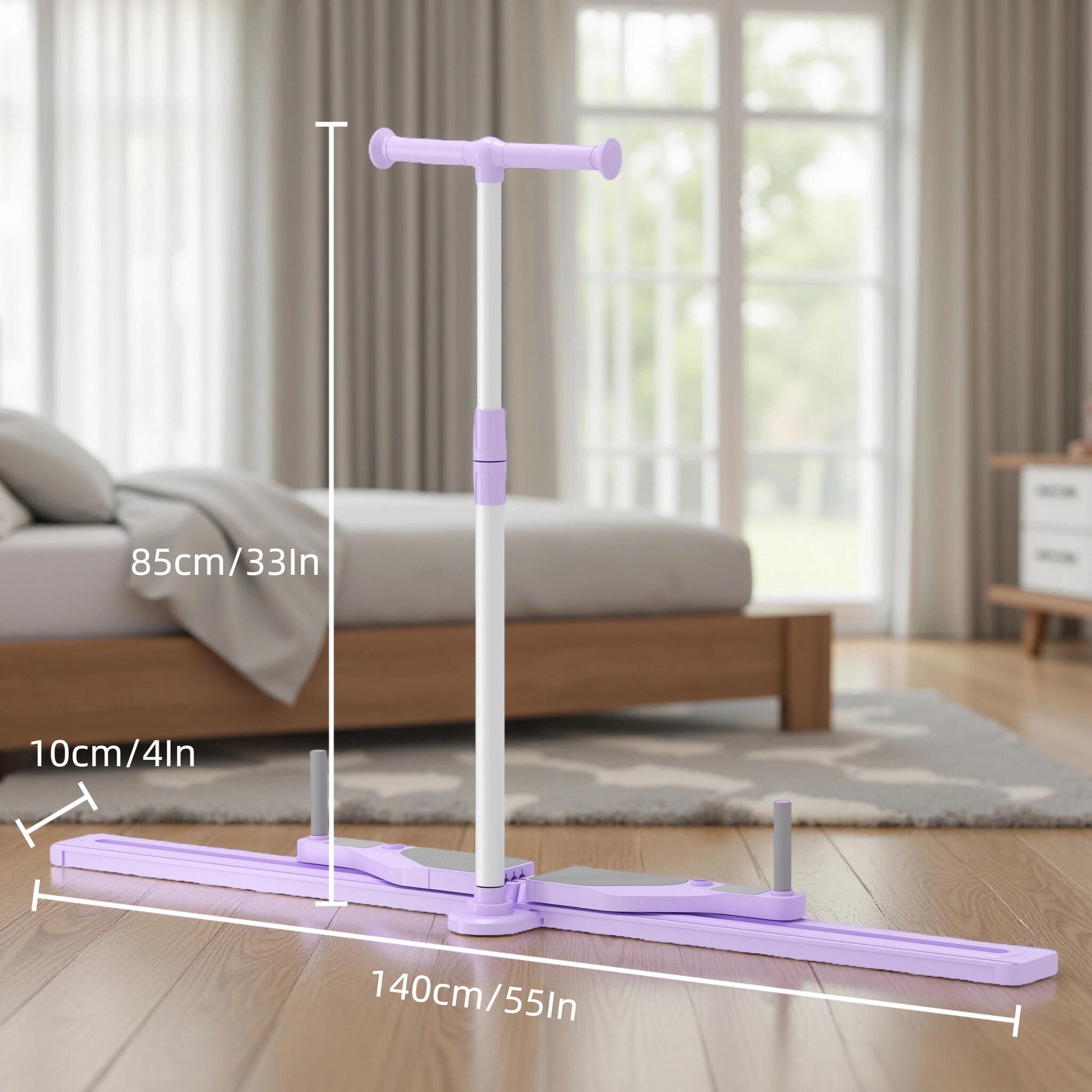 Purple Multifunctional Pilates Board Pilates Reformer Machine with Resistance Bands, Timer & Kcal Reps Display, Full Body Home Workout Equipment Fitness Exercise Kit for Women