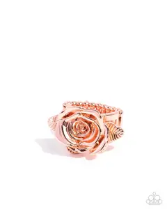 Rosy Refrain - Copper Rose Bud Ring- Paparazzi