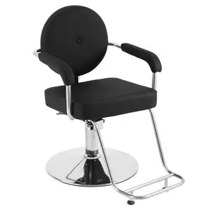 Barber Chair with Heavy Duty Hydraulic Pump 360 Degree Rolling Swivel Salon Chairs Max Load Weight 330 lbs Black Upholstery