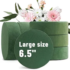 6 Packs Round Floral Foam Blocks 6.5'' Large Dry Floral Foam for Artificial Flowers,Flower Foam Blocks for Wedding Aisle Flowers Party Decoration