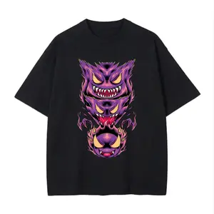 Gengar Ghost-Type Pocket Monster T-Shirt | Gengar Ghost Graphic Tee | PKM Anime Streetwear Shirt | Gym Workout Monster Tee | Unisex Cotton Fan Gift