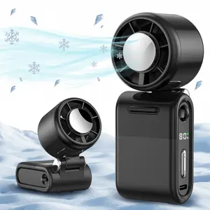 Handheld Cooling Fan – Portable 3000mAh USB-C Rechargeable Fan with Cooling Pad, 5 Speeds, Mini Personal Fan for Summer, Travel, Office, Home & Outdoor Use