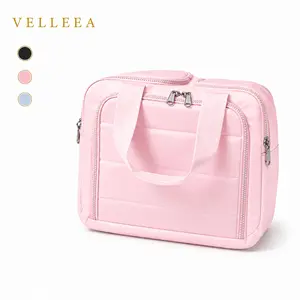Women's 4-in-1 Large Puffy Multi-Function Travel Makeup Bag - Easy-Carry Waterproof On-the-Go Organizer for Accessories, Essentials, Toiletries (Ideal for Gifting) with Easy-Carry, Multi-Use, Waterproofing Make-Up Bags, Makeup Bags