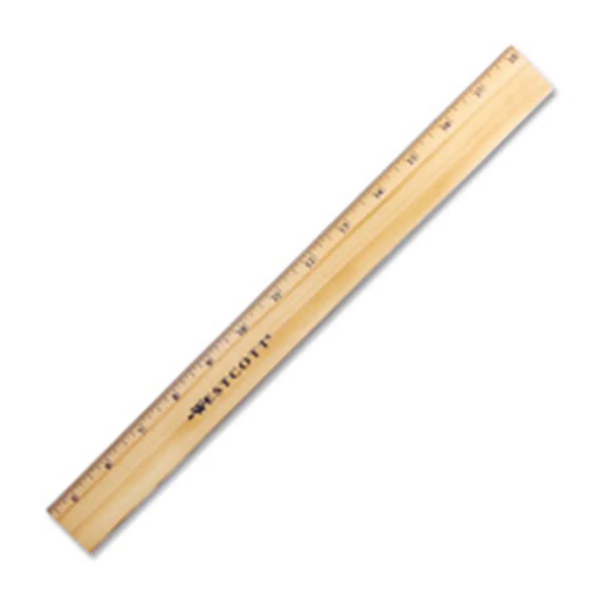 Westcott 212 MAIN Measuring Ruler - 12 in. L Beveled Natural Finish Hardwood, Imperial Scale with .06ths Graduation, Brass Edge Office Measuring Supply for Computers & Office Equipment