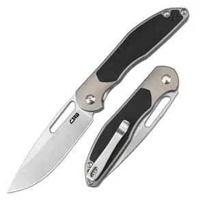 CJRB Droma Folding Pocket Knife, 3.33'' AR-RPM9 Steel Blade Aluminum G10 Handle EDC Knife, Folding Knife with Pocket Clip, Gift for Men Women Camping Survival Hiking