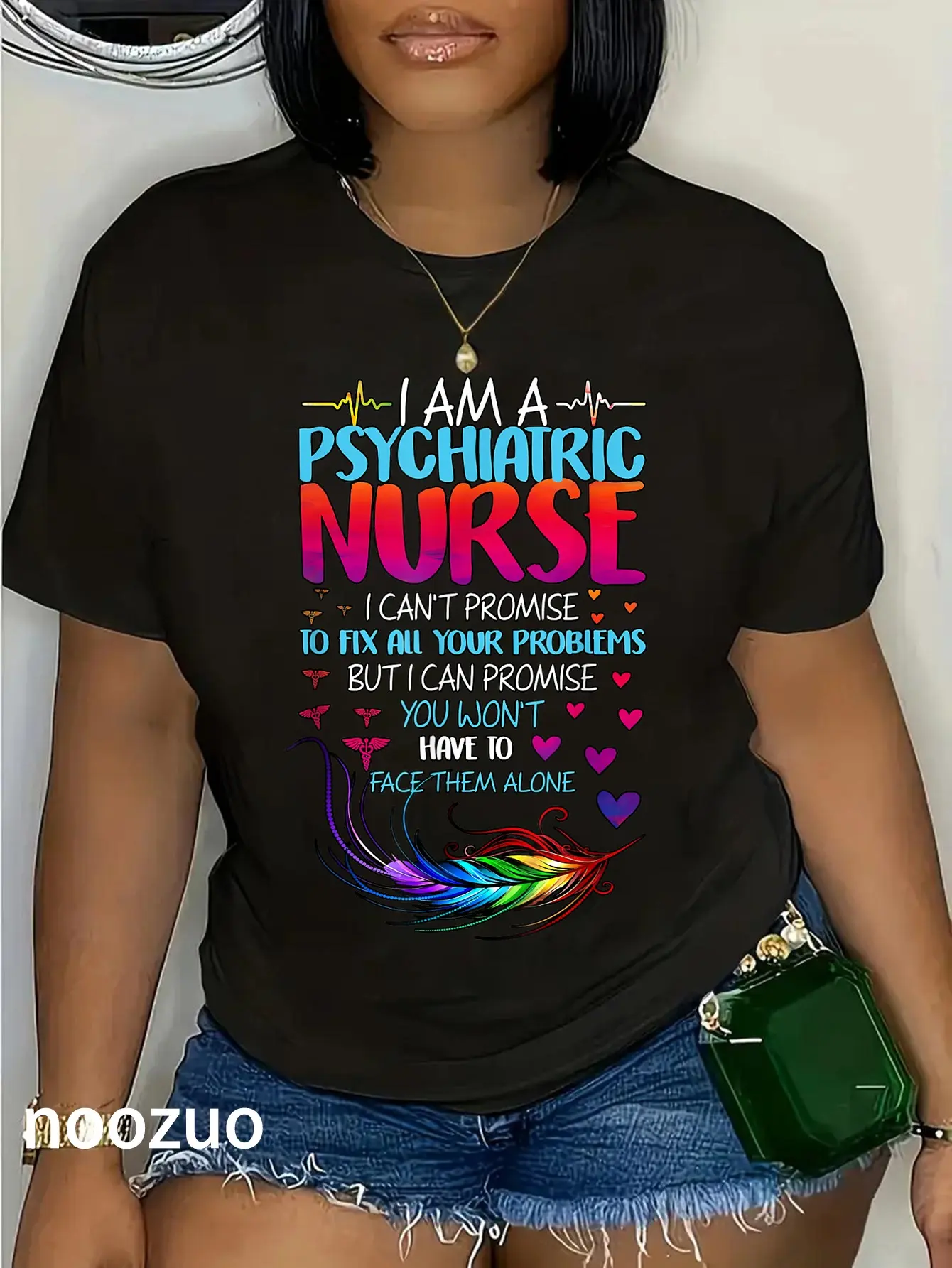 100% Cotton Psychiatric Nurse Week RN Mental Health Nursing School Psych T-Shirt