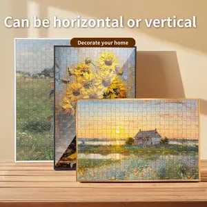 50.5 * 70.5cm Aluminum Alloy Puzzle Photo Frame, Metal 50.5 * 75.5cm Puzzle Photo Frame, Suitable For 70 * 50cm/19.8 * 27.7in, 75 * 50cm/19.8 * 29.7in Large Frame, With Puzzle Back Sticker, Organic Glass Back Panel, With Wall Hook, One Set