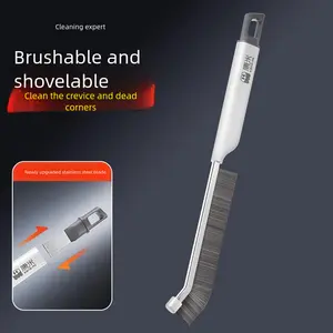 Cleaning Expert Multifunctional Cleaning Brush with Gap Scrubber Stainless Steel Squeegee Window Cleaner Kitchen Multipurpose Crevice Brush for Hard-to-Reach Areas