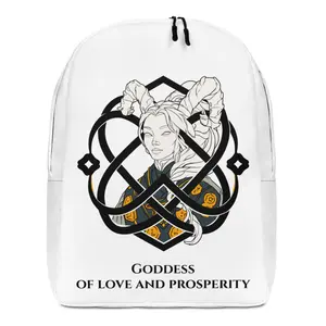 Goddess of Love & Prosperity Backpack | Mystical Art Print | Minimalist Aesthetic