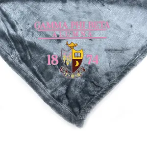 Gamma Phi Beta Embroidered Alumna Blanket - Sorority Crest Throw