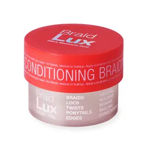 Lux Collection Braid Lux Original Braiding Conditioning Gel 100G for Frizz Control & Smooth Styles with Keratin Biotin Olive Oil