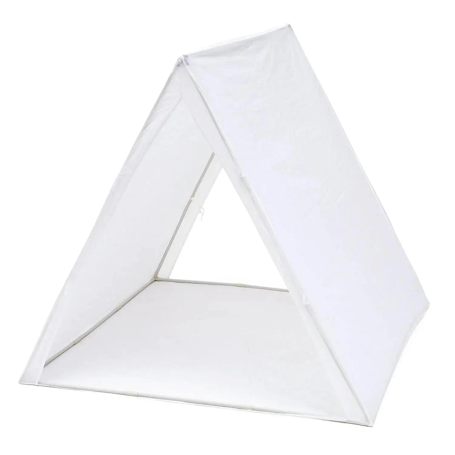 45" x 43" x 40" White Plastic Sleepover Tent with Frame, Indoor Playhouse, Bed Tent