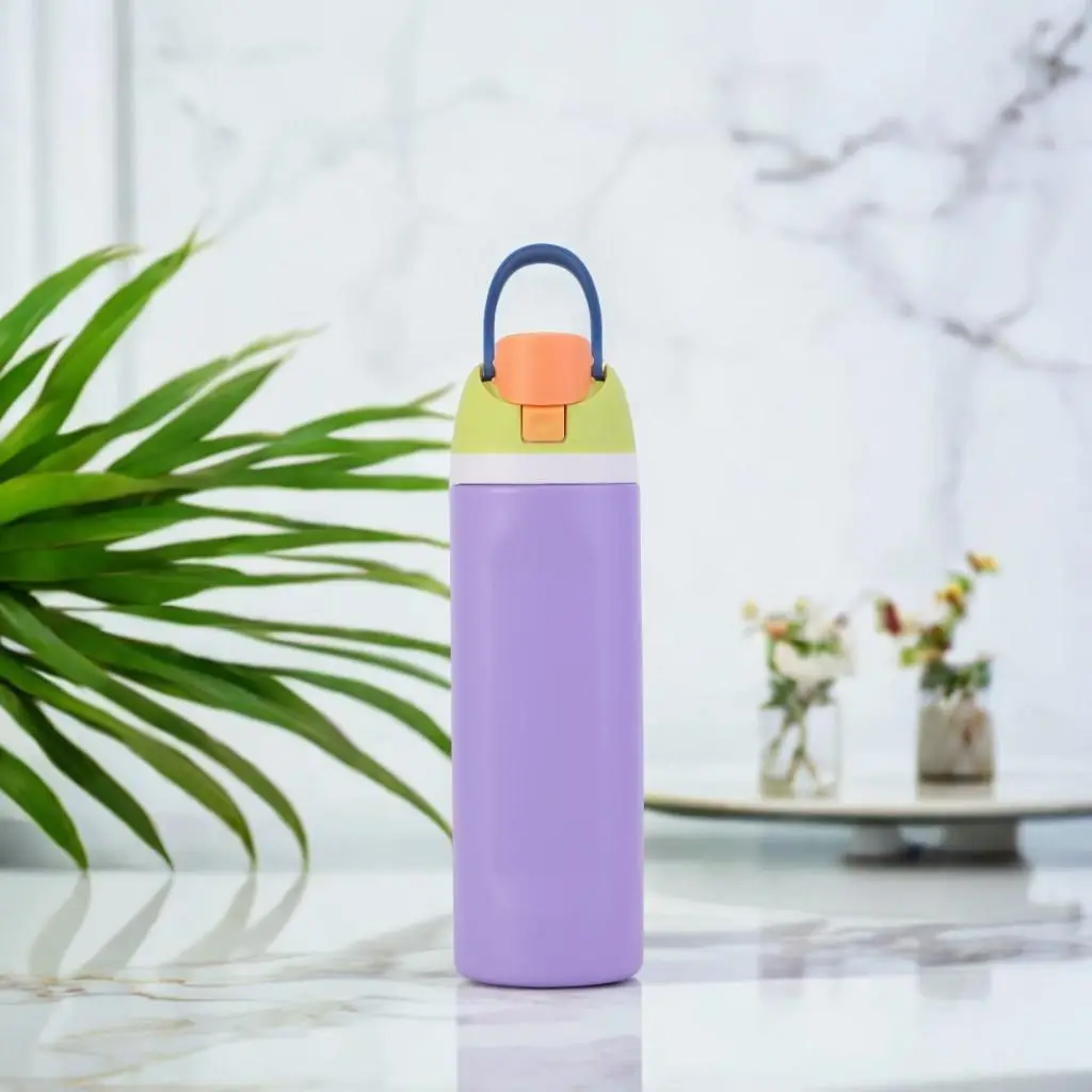 24oz Stainless Steel Vacuum Water Bottle, 1 Count Insulated Wide Mouth Water Bottle, Portable Drinking Cup for Camping, Office, Sports, Tumbler, Drink