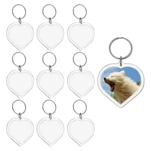 Acrylic Heart Keychain Set, Personalized Image, Perfect Gift for Valentine's Day, Birthday, Anniversary, Durable Material, Unique Accessory