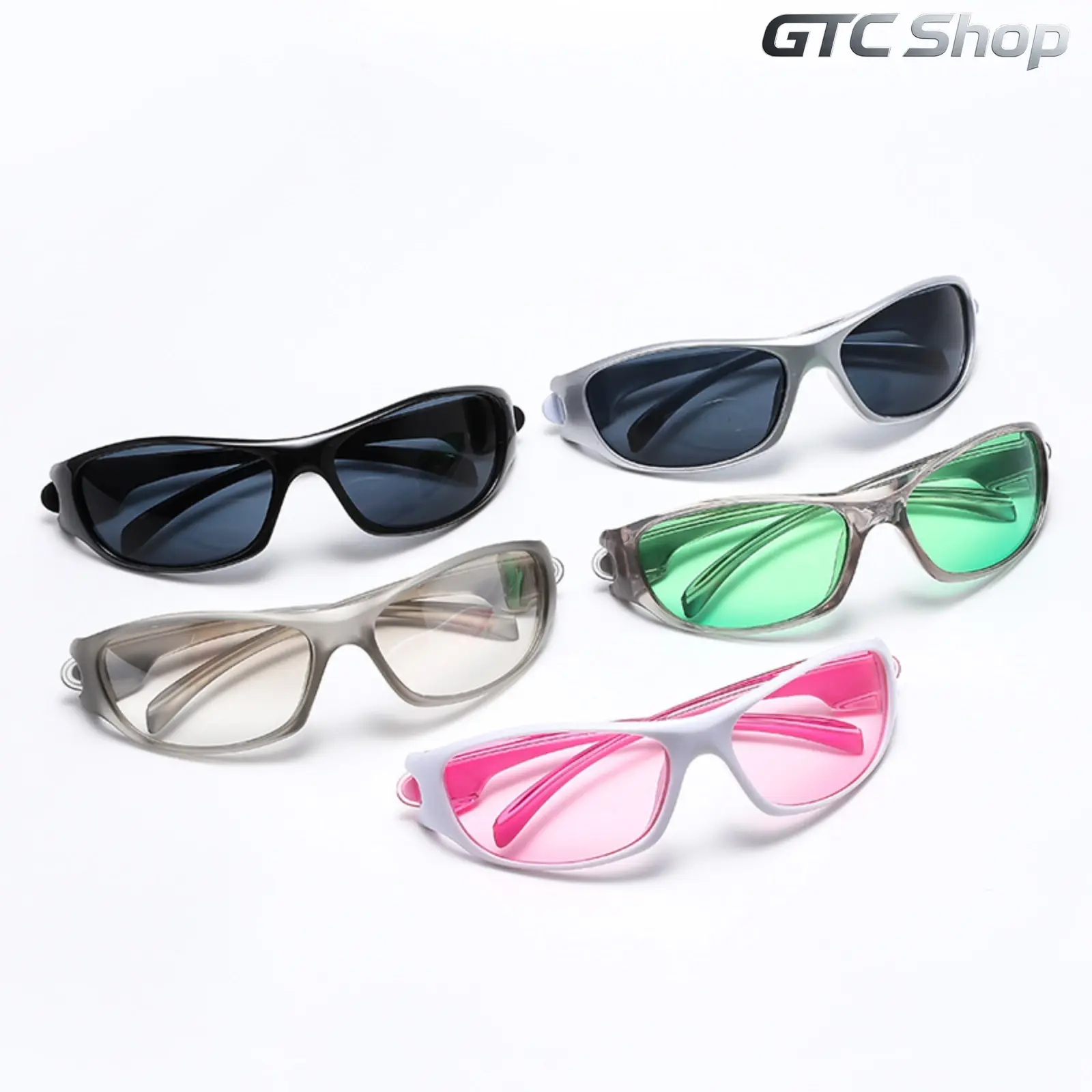 5-Piece Y2K Millennial Punk Sunglasses, Instagram Influencer Streetwear It-Girl Shades, Retro Versatile Unisex Eyewear for Outdoor Sports Cycling Daily Streetwear Casual Outfits