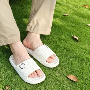 2 pairs of lightweight women's slippers, suitable for bathroom anti-slip, indoor, beach, and outdoor use