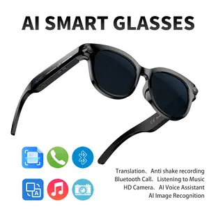 Wearable Bluetooth Smart Camera Sunglasses with Camera, 1080P Video Recording Glasses, 2MP Camera Glasses, Real Time Translation, ChatGPT AI Voice Assistant, Open-Ear Audioes