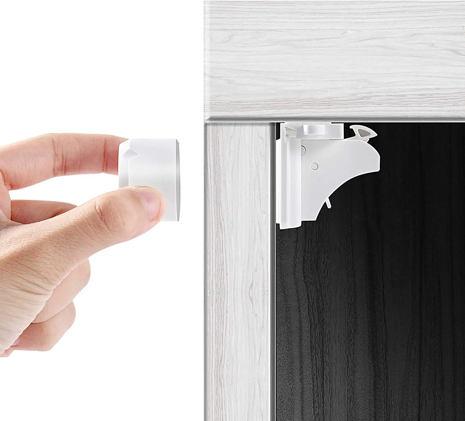 Vmaisi Adhesive Magnetic Cabinet Locks and Baby Proofing Kitchen Safety Drawers Latches(8 Locks and 2 Keys) Vmaisi Adhesive Magnetic Cabinet Locks and Baby Proofing Kitchen Safety Drawers Latches(8 Locks and 2 Keys)