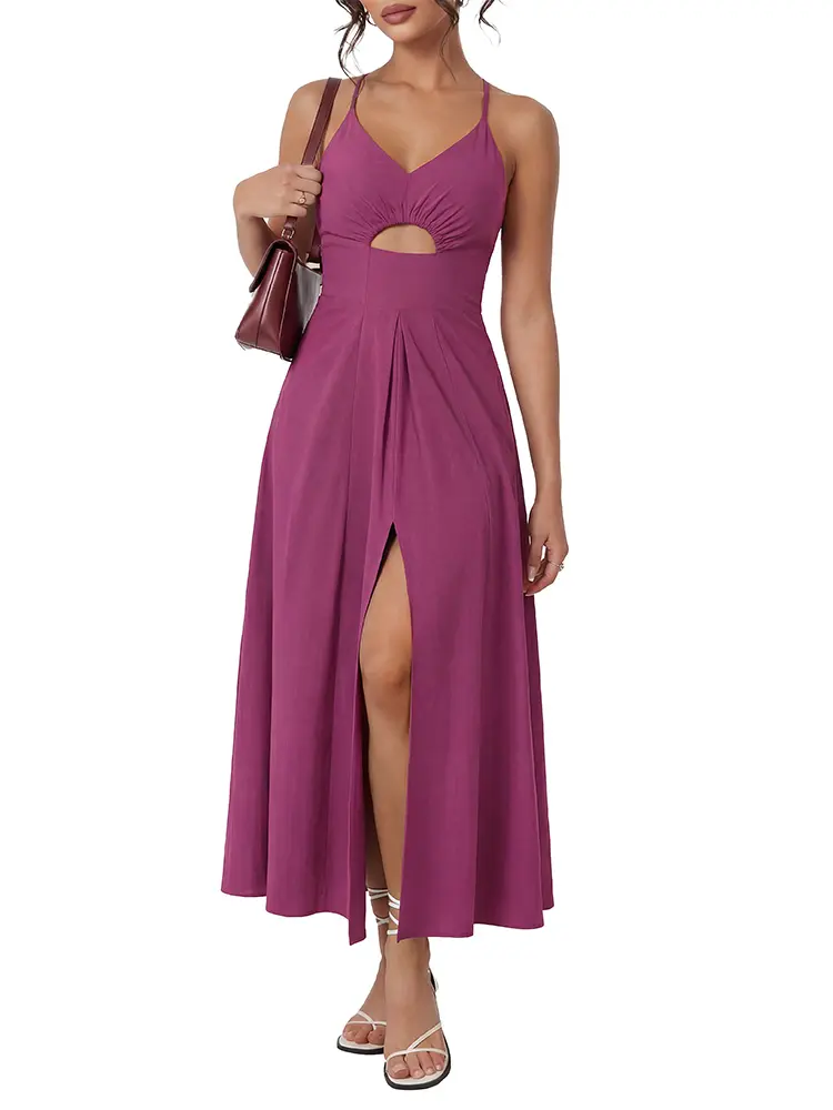 BTFBM Women's 2026 Summer Sleeveless Spaghetti Strap Maxi Dress V-Neck Cutout Slit Beach Party Dress with Pockets - TikTok Shop BTFBM Women's 2026 Summer Sleeveless Spaghetti Strap Maxi Dress V-Neck Cutout Slit Beach Party Dress with Pockets - TikTok Shop