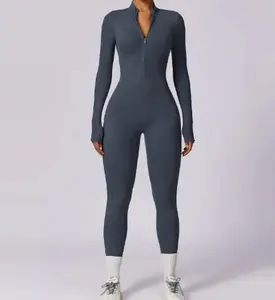 Women's Warm Zipper Yoga Jumpsuit