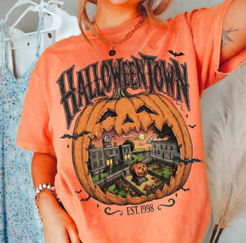 Comfort Colors Vintage Halloweentown Est 1998 Tshirt, Halloweentown University, Retro Halloweentown T-shirt, Cute Fall Shirt, Halloween Graphic Tee