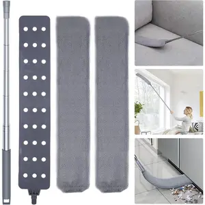 Retractable Gap Dust Cleaner Cleaning Tools with 2 Microfiber Dusting Cloths Long Handle 60inches Washable and Retractable Duster Brush for Cleaning Under Appliances Furniture Couch Fridge