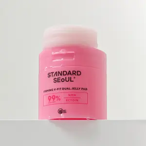 STANDARD SEOUL Firming V-Fit Dual Jelly Toner Pads, Pore Appearance Care & De-Puffing, Dual-Sided Cooling 2-in-1 Toner Pack and Wipe Pads with Collagen, PDRN and Peptides, 60 Pads