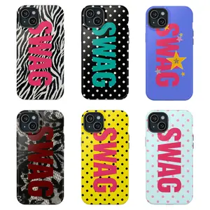 SWAG Y2K Collections Phone Case, Polka Dot | Zebra | Lace Print Case Cover Compatible With iPhone 16 15 14 13 12 11 Pro Max X XS, Galaxy S25 S24 S23 S22 Ultra, Shockproof and Durable, Gift For Lover