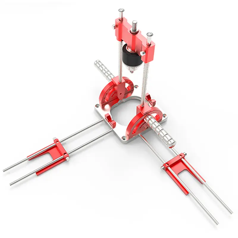 CNC High-Quality Aluminum Alloy Woodworking Hole Opener - Multi-Functional, Durable Wear-Resistant, Board Stopper Included, High Precision Positioning, Anodic Oxidation, Compact Lightweight, 60° Adjustable Drilling Tool for Woodworking Projects