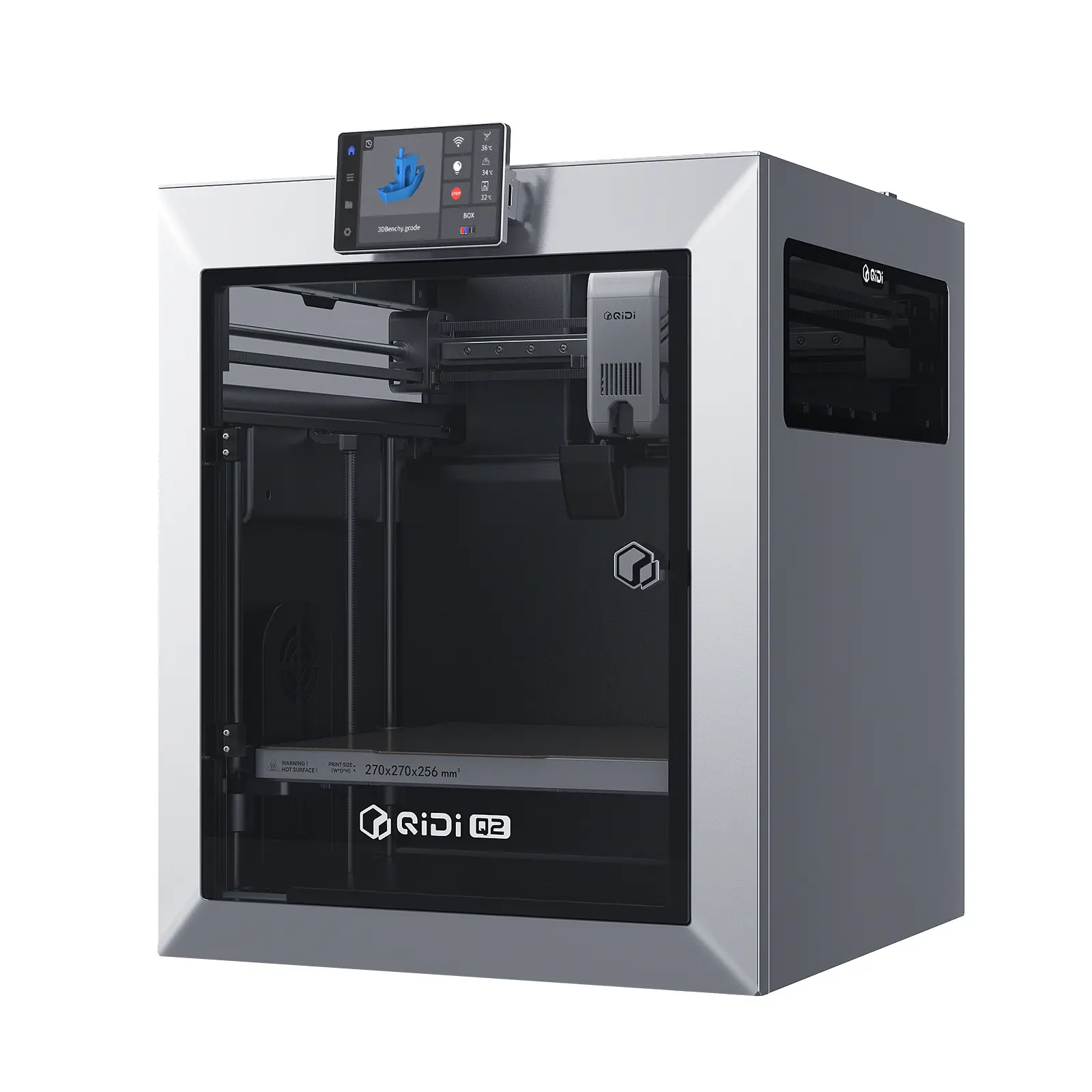 QIDI Q2 3D Printer - Enclosed CoreXY 3D Printer with 65°C Heating Chamber, AI Camera, High-Speed Print (600mm/s), Precision, Multi-Color & Multi-Material Printing, 270x270x256mm Build Volume for Beginners