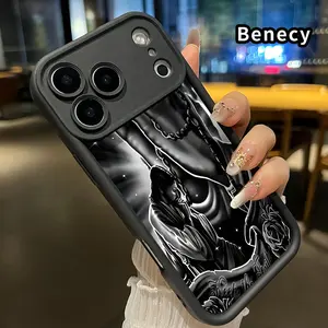 Jesus Pattern TPU Phone Case for iPhone 17 Pro Max 16 15 14 Plus 13 12 Mini 11 XR X XS Air E Shockproof Non Slip Military-Grade Protection Silicone Cover Smartphone Casing