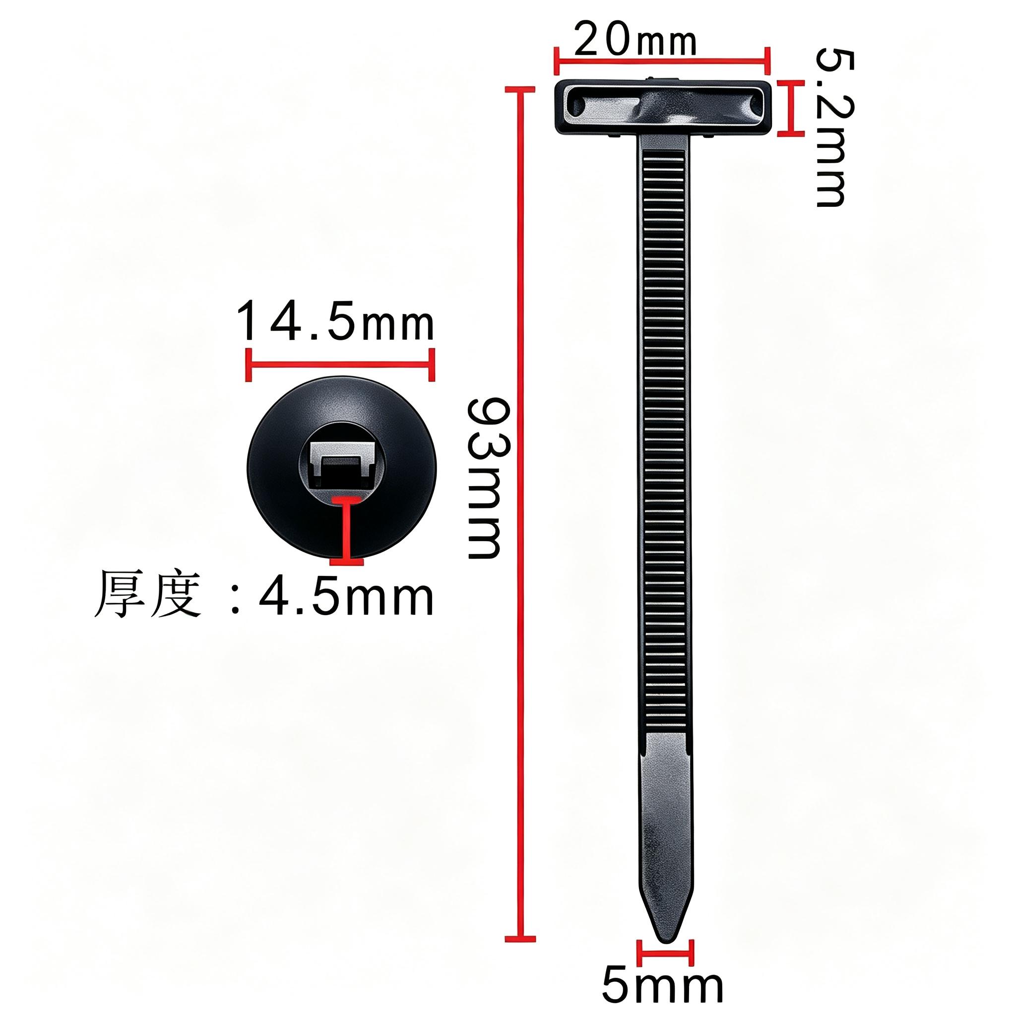 【DealsForYouDays】50Pcs Nylon Universal Cable Tie Buckle, HeavyDuty Self-Locking Nylon Zip Ties Holder,Multipurpose Plastic Cable Ties Too  for CarDaily Repair