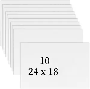 10 Pack 18'' x 24'' Large White Corrugated Plastic Sign Blank Board Double Sided for Garage Sale, Rent, Birthday Party, Guidepost Decorations