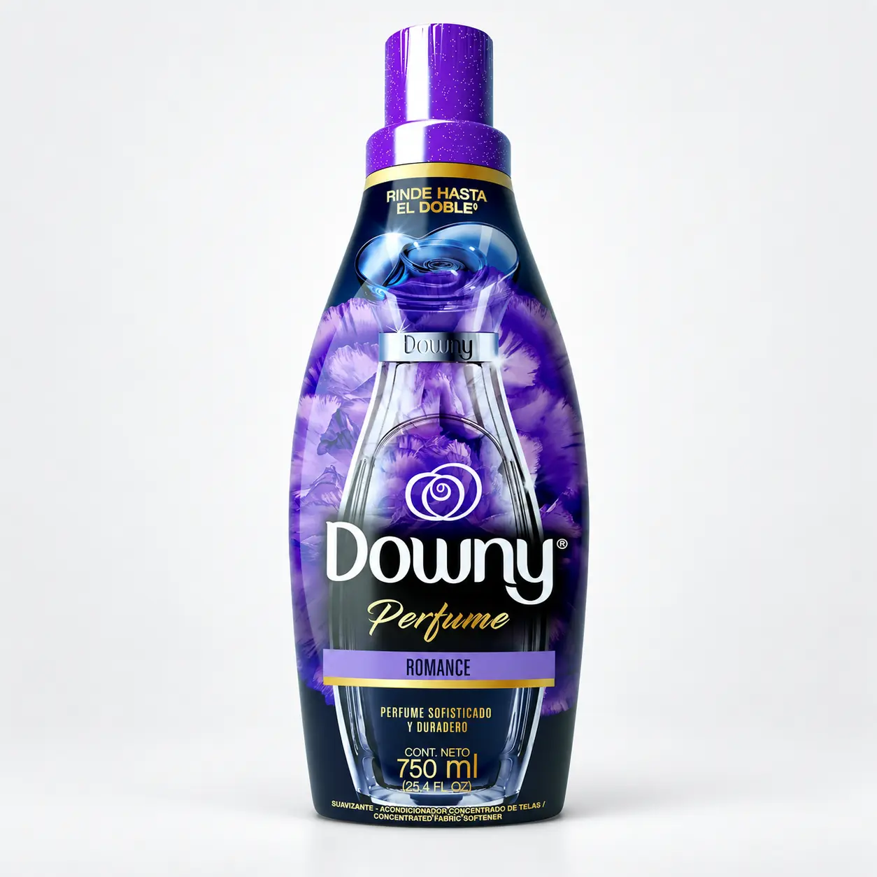 Downy Perfume Romance Fabric Softener, Concentrated Laundry Softener, Long-Lasting Fresh Scent, Clothes Conditioner for Laundry, 750 ml