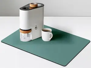 Coffee Maker Mat For Countertops, Absorbent, Washable, Reversible Microfiber Dish Drying Mat For Kitchen Accessories, Under Small Appliance Mats