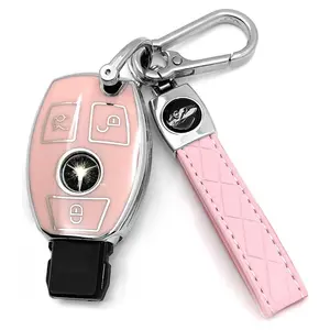 for Mercedes Benz keys.Advanced soft TPU key Cover is compatible with CLS CLK AMG CLK GLC GLE GLS ML SL SLK A C E R S G Smart Remote Key