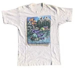 Grateful Dead Vintage 1996 LL Rain Summer Tour T Shirt, Vintage Men Gift, One Side Unisex Menswear Top Tee, Cotton Fabric Canvas Collar