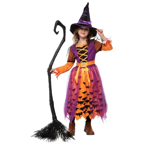 Toddler/Girl's Light Up Orange Bat Witch Costume