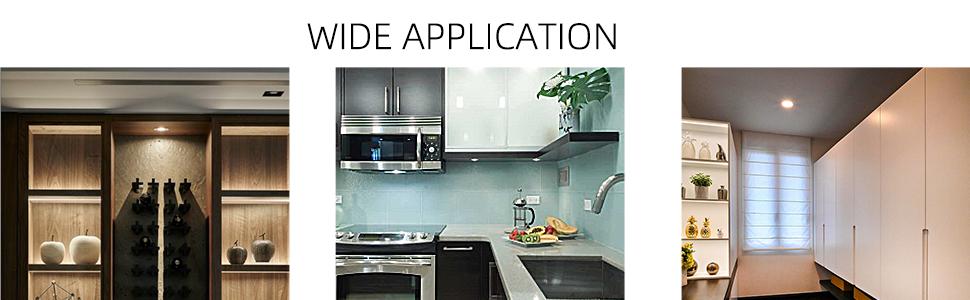 VST Under Cabinet Lighting Plug in with Wired Touch Dimmer Switch,Recessed or Surface Mount Design,Natural White 4000K 12V 2W(20W Total, 10 Pack Black) Puck Lights Fixtures VST Under Cabinet Lighting Plug in with Wired Touch Dimmer Switch,Recessed or Surface Mount Design,Natural White 4000K 12V 2W(20W Total, 10 Pack Black) Puck Lights Fixtures