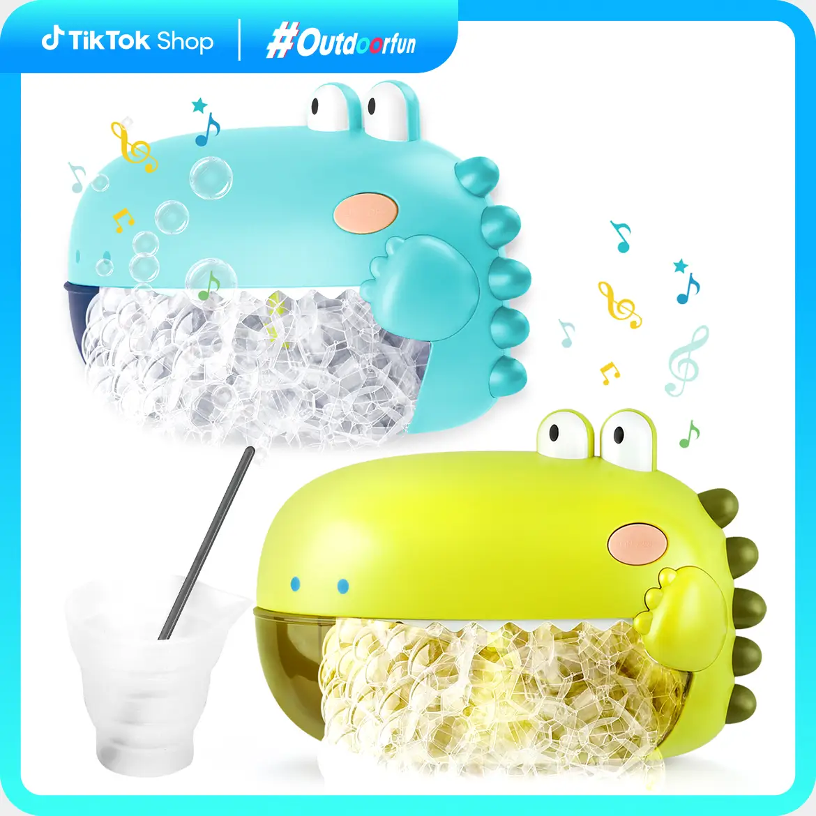 Dino Design Bath Bubble Toy, Automatic Bath Bubble Maker, Dinosaur Bathtub Bubble Maker with 12 Songs, Bubble Toy, Bubble Machine Bathtub Toys, Fun Bu